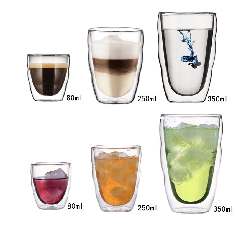 Bodum Coffee Cup Double Walls Glass Cup for Cappuccino Latte Espresso