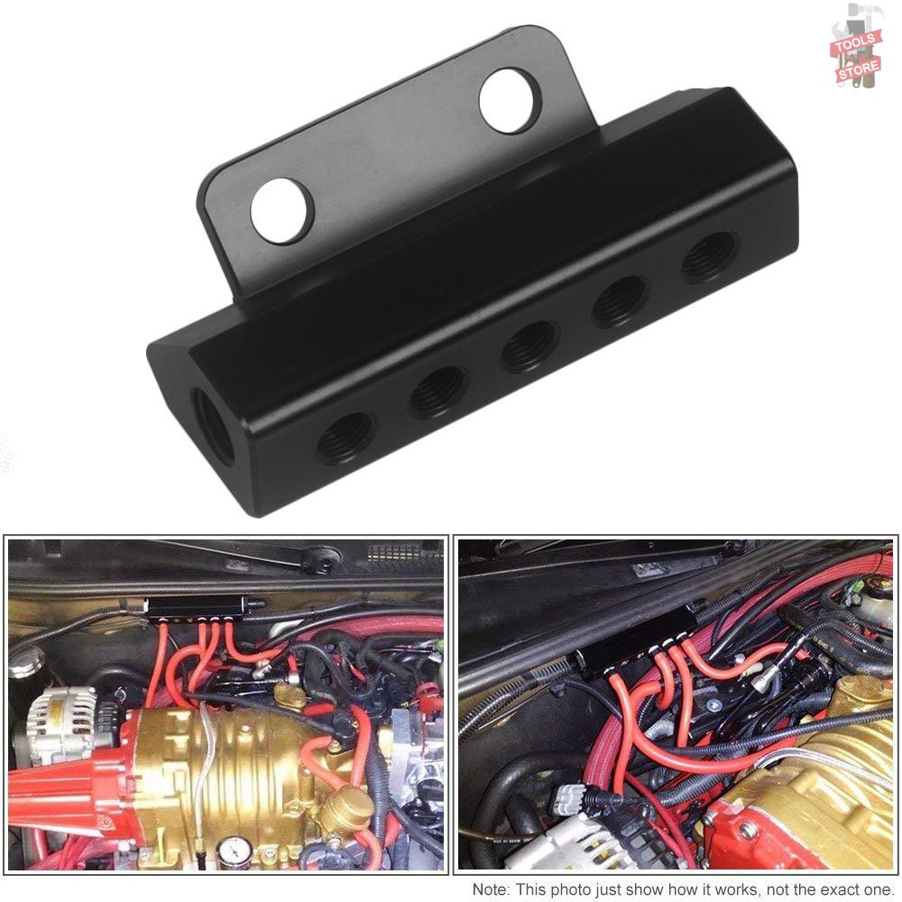 Vacuum Intake Manifold 6 Port 1/8 NPT Universal Aluminum Turbo Boost