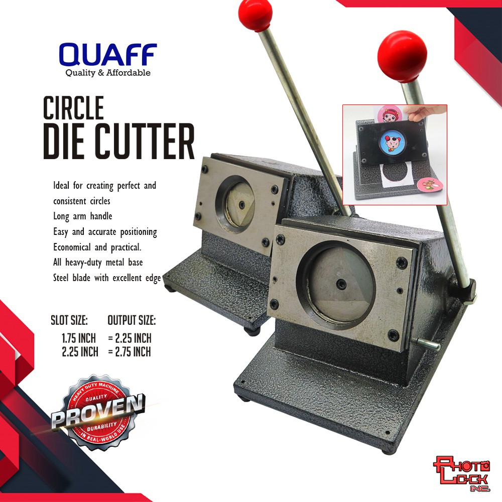Quaff Circle Die Cutter For Button Pin 2.25 Inch 1.75 Inch Shopee