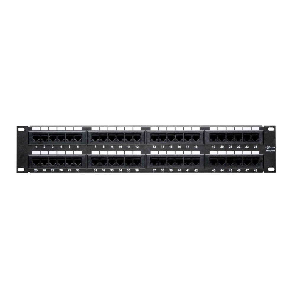 48 Port Cat6 Patch Panel, 110 Type, 568A 568B Compatible