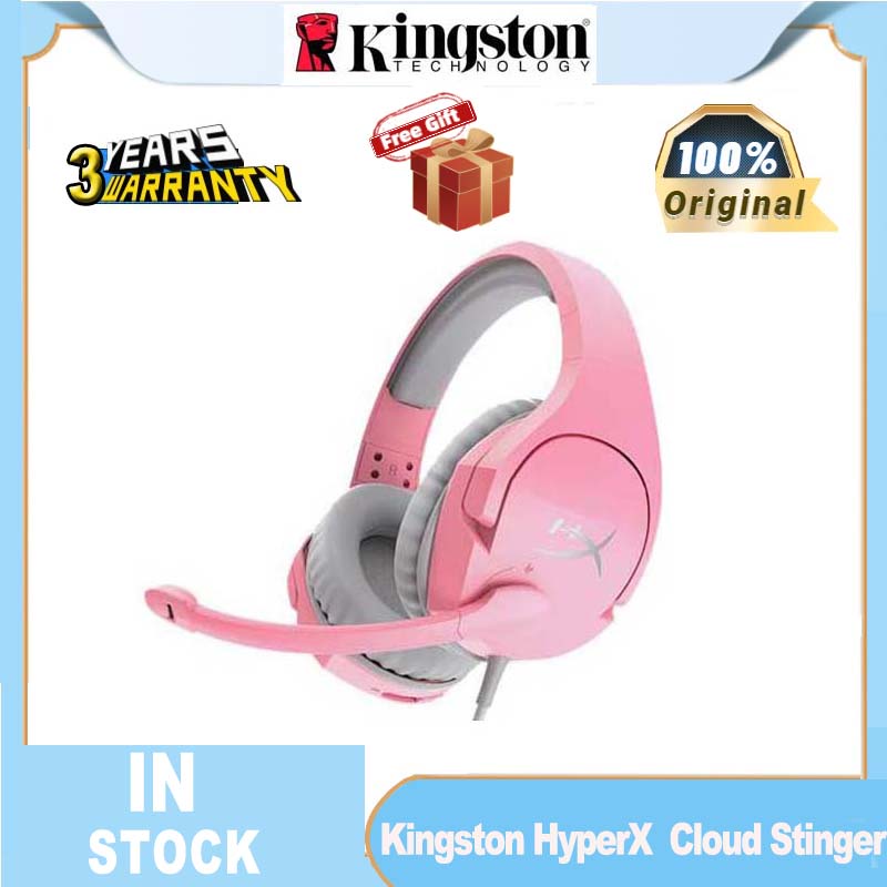 Kingston HyperX Cloud Stinger Esports headphones Lucky Pink girl