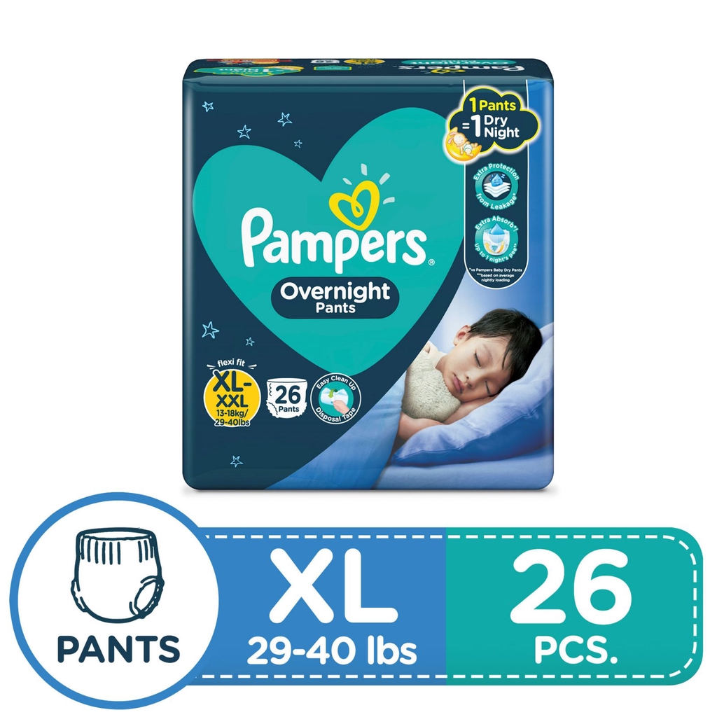 Pampers Overnight Diaper Pants XL up to XXL 26s Shopee Philippines