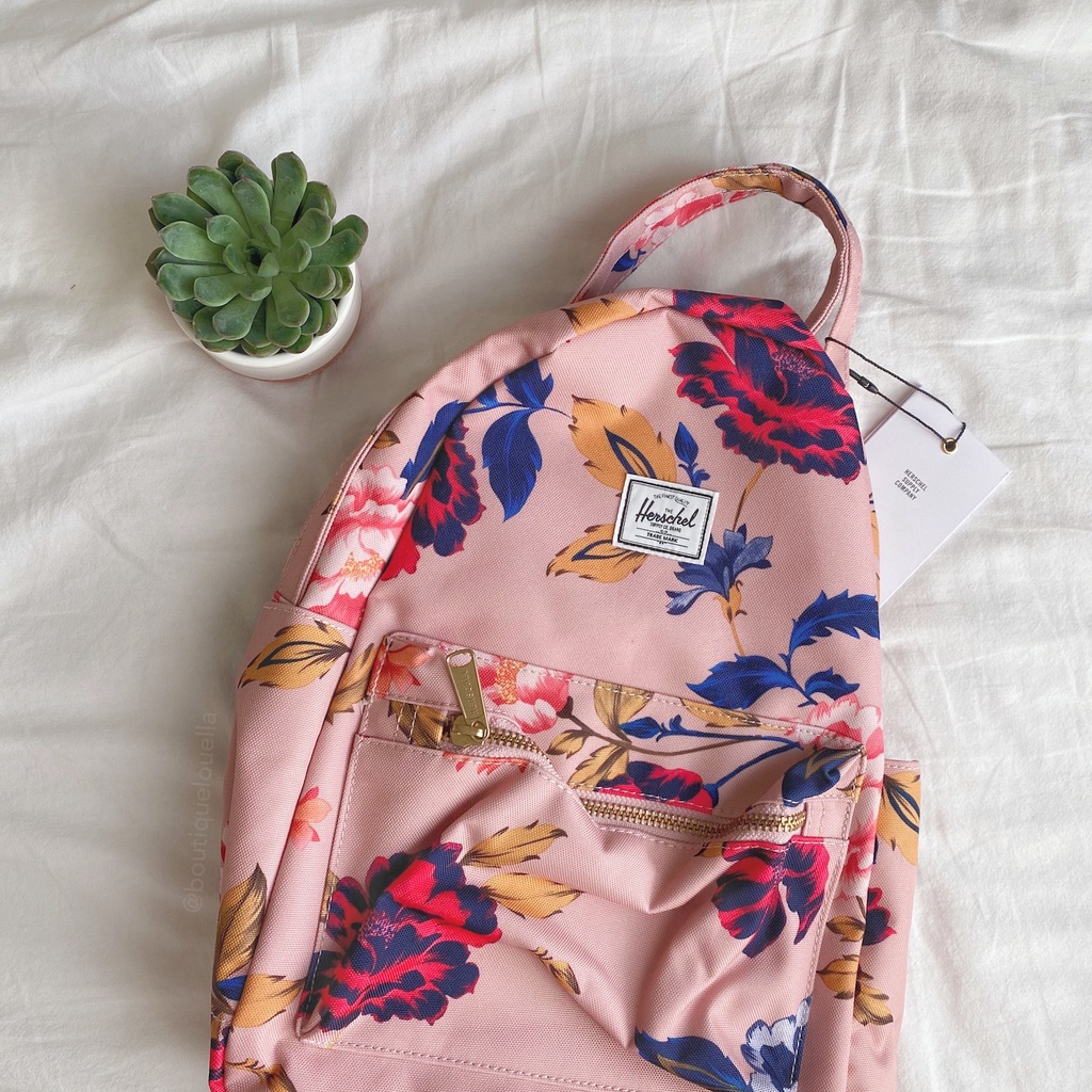 herschel nova in winterfloral (available in small and midvolume