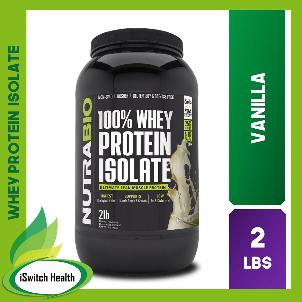 NutraBio 100 Whey Protein Isolate 2 lbs Vanilla Shopee Philippines