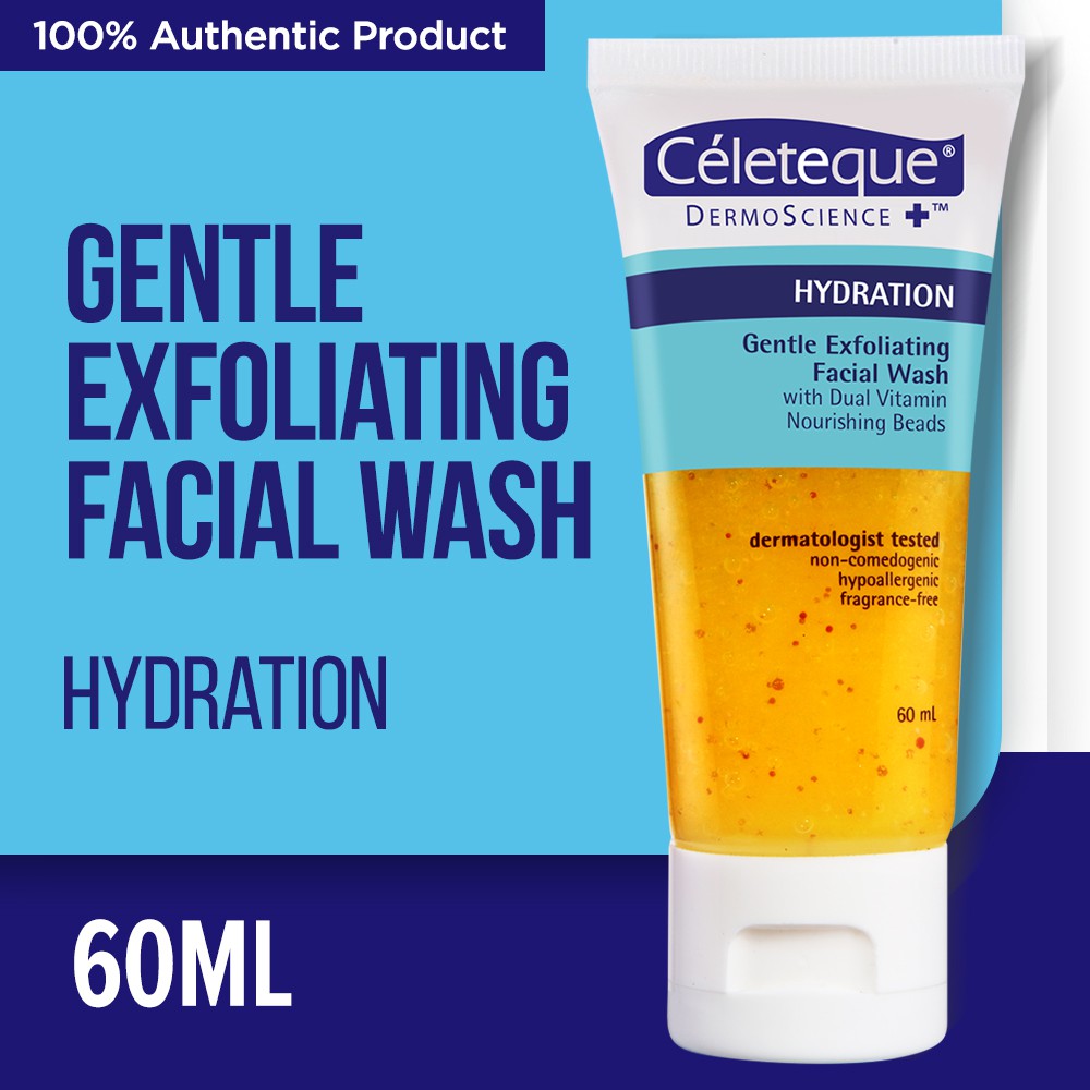 Céleteque® Hydration Gentle Exfoliating Facial Wash 60mL Shopee