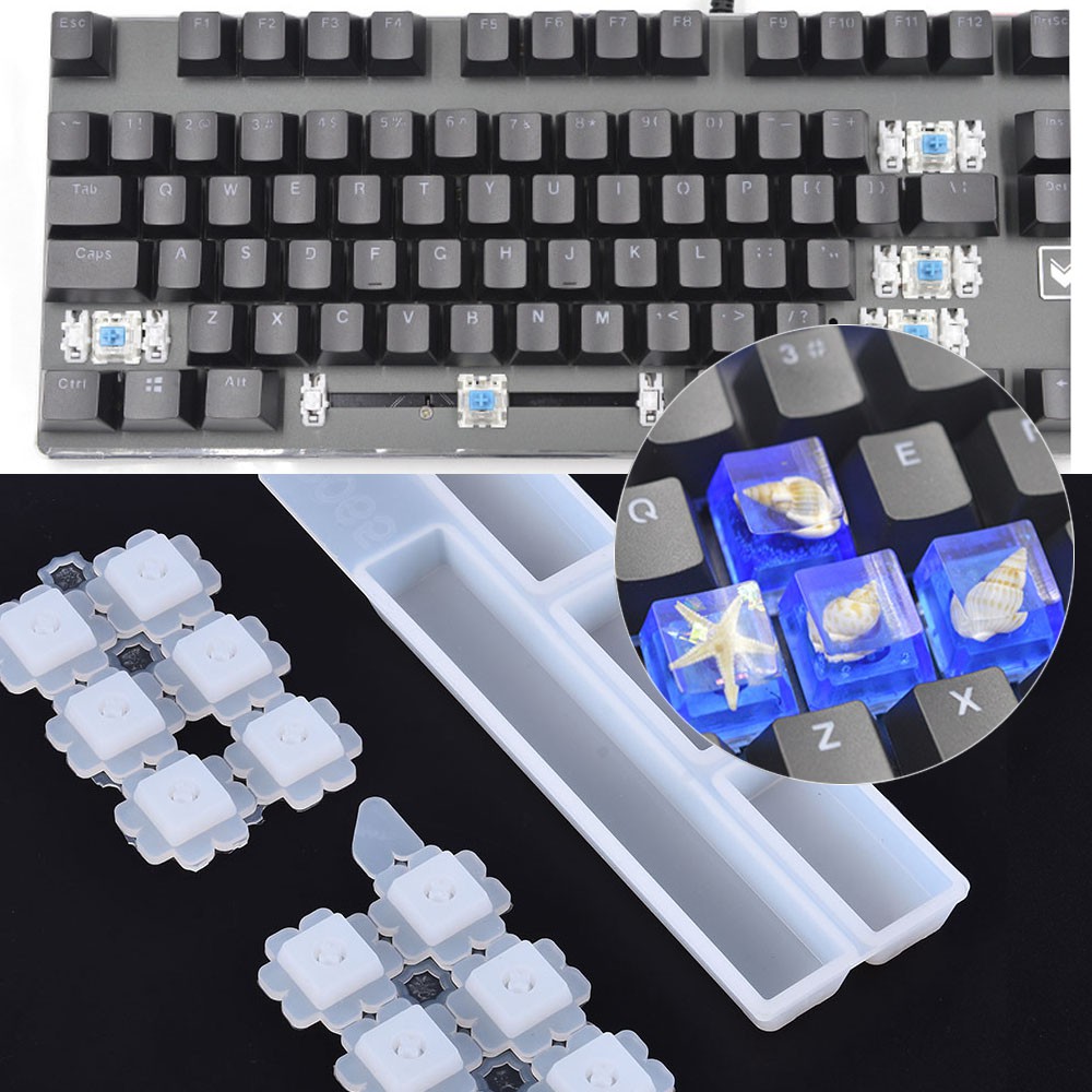 DIY Silicone Keycaps Resin Mold for Mechanical Keyboard Crystal Epoxy