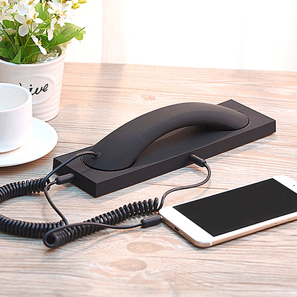 Universal Retro Phone Receiver Handset Smartphone Call Headset 3.5mm Landline Telephone