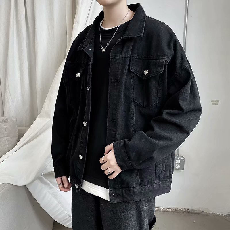 【SALE】 Spring and autumn new denim jacket male Korean style trendy