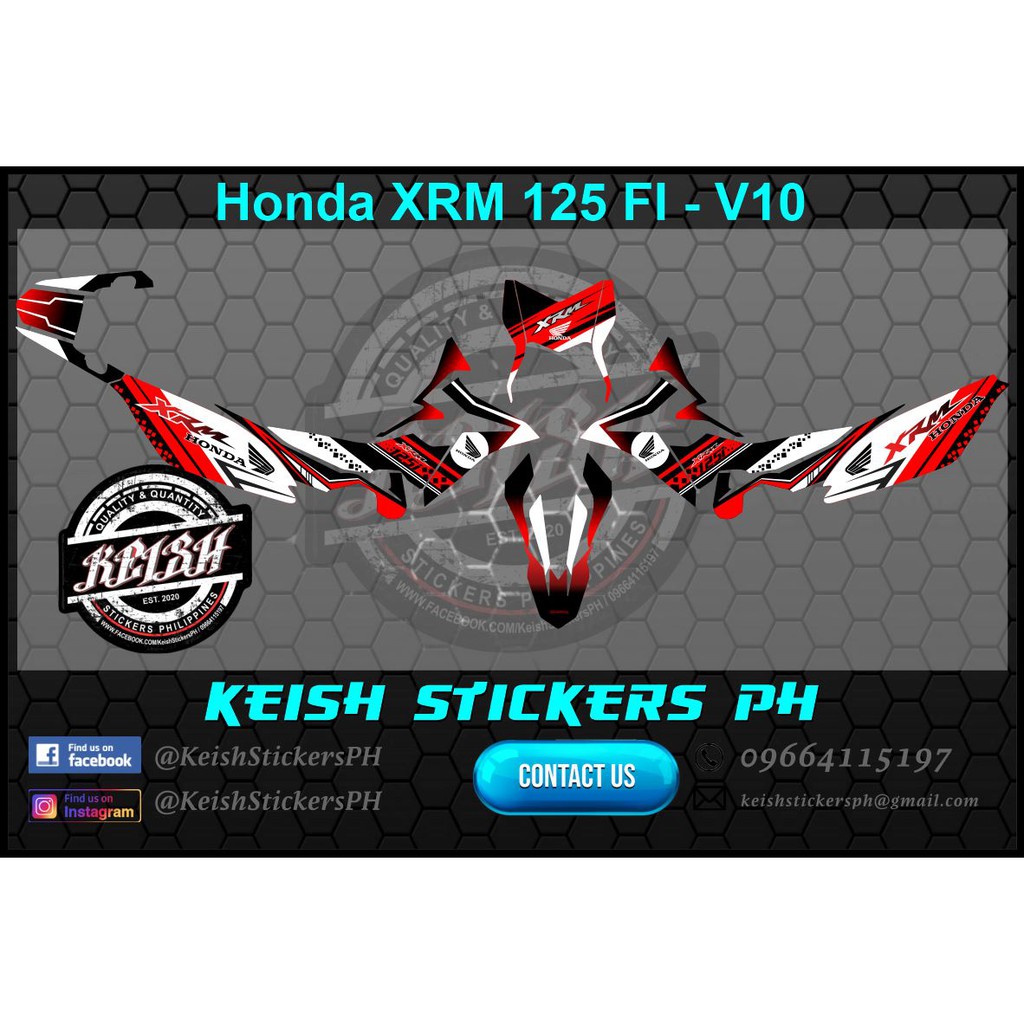 Decals for XRM 125 FI V10 Shopee Philippines