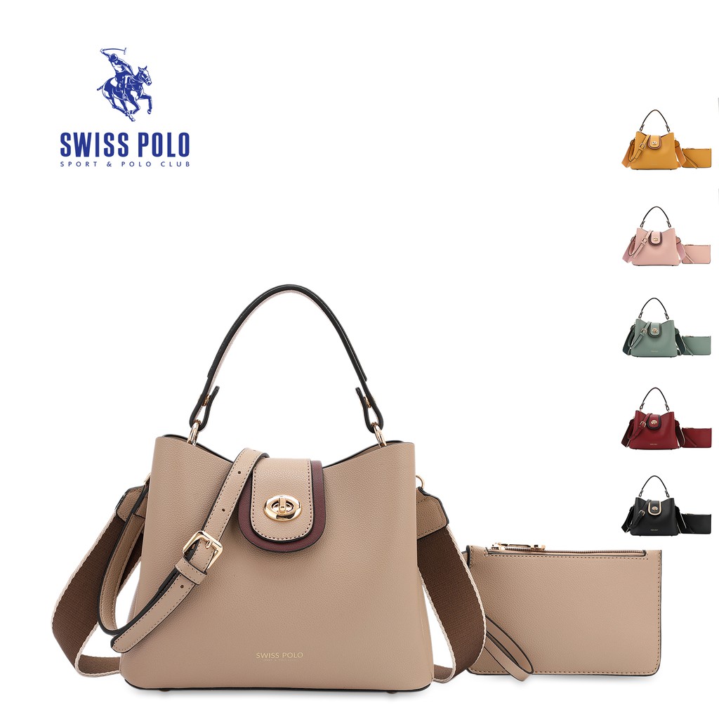 SWISS POLO 2 in 1 Ladies Top Handle Sling Bag HEA 98973 Multi Colour