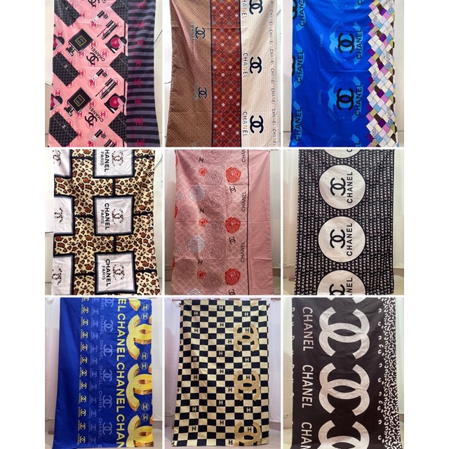 CHANEL JUMBO COTTON MALONG(signature print) Shopee Philippines