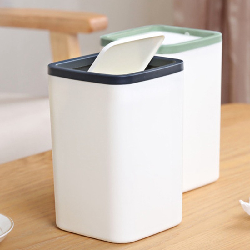 [On Sale]Waste Bin Small Trash Can Mini Desktop Ashcan Tabletop