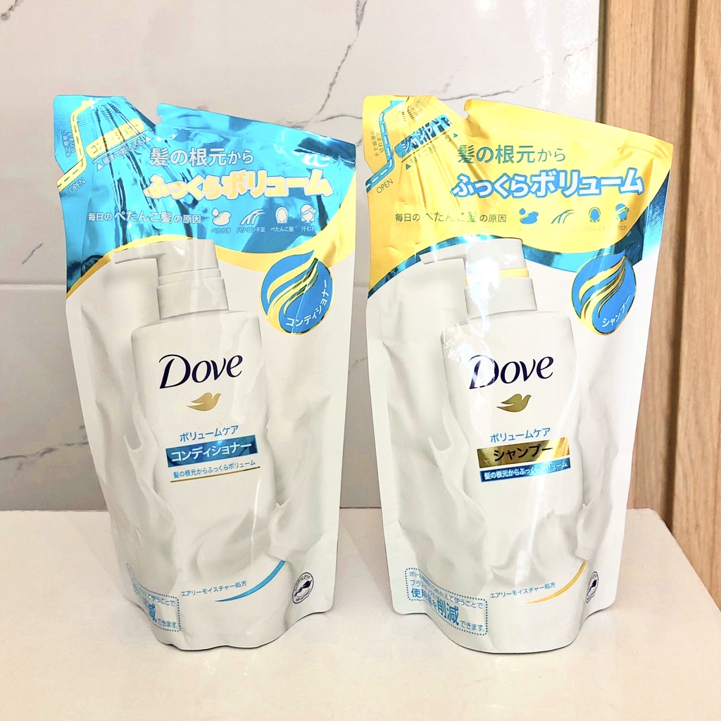 JAPAN DOVE Volume Care Shampoo & Conditioner Refill Set (350g each