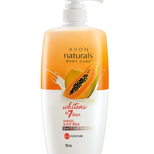 Avon Naturals Whitening Papaya Soy Milk Body Lotion 750mL Shopee