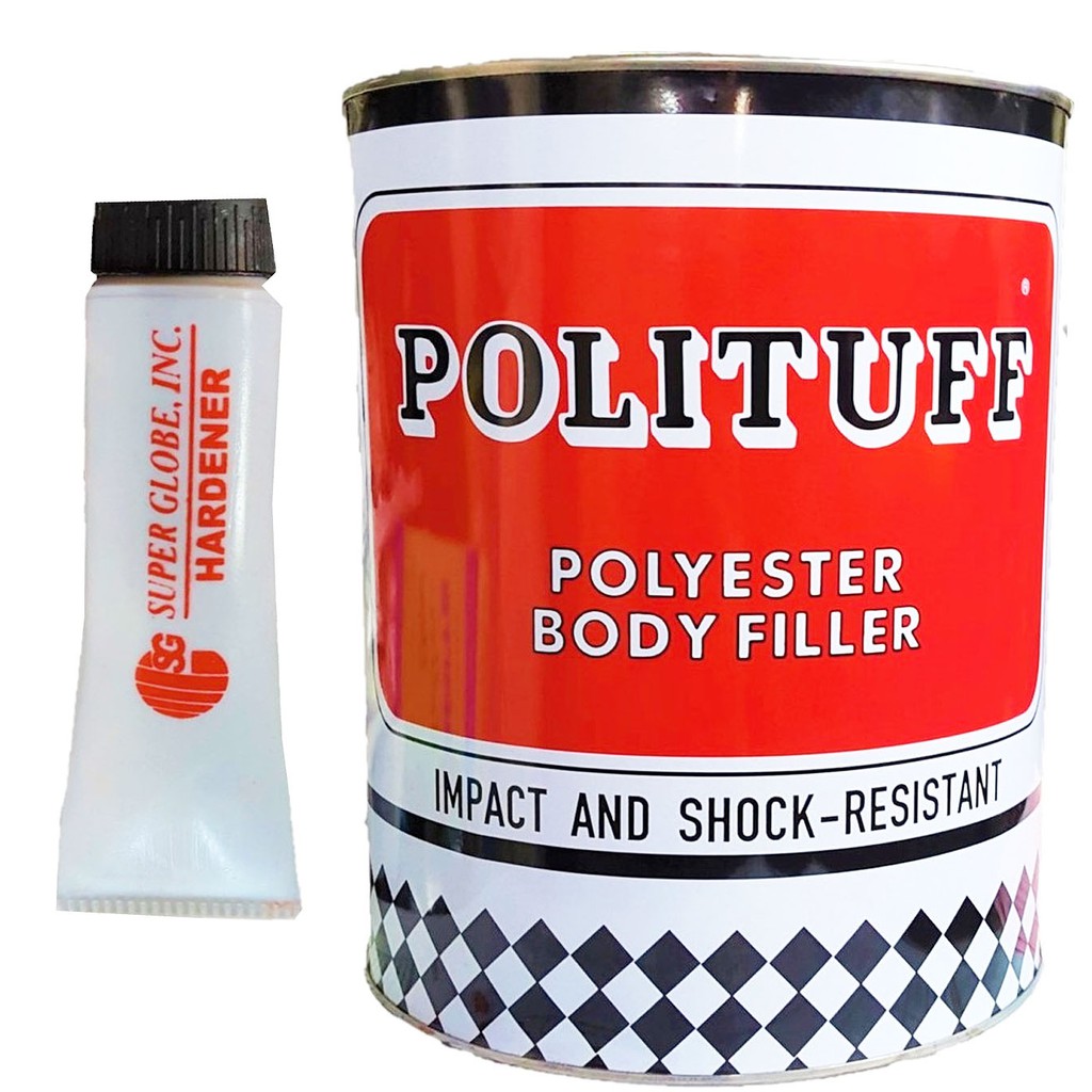 Polituff Polyester Body Filler w/ Hardener Gallon/ 4 Liter Size