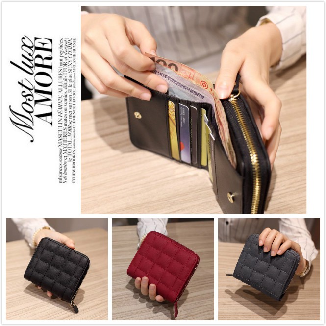 Mumu Korean Cute Fashion Women PU Leather Mini Wallet Card Key Holder