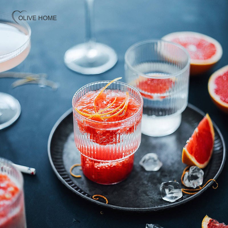 Origami Style Glass Cup Transparent Tea Coffee Mug Ice Beer Cup Heat