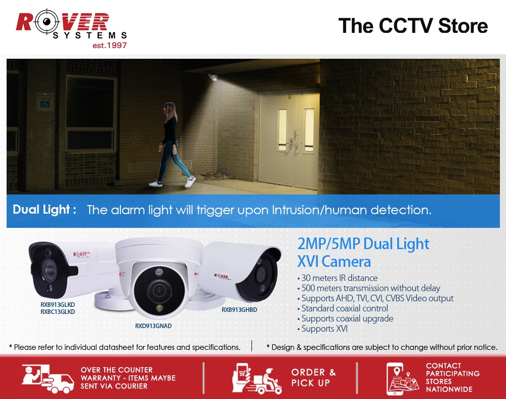 Rover Systems 5MP XVI Dual Light Bullet CCTV Camera Outdoor Security