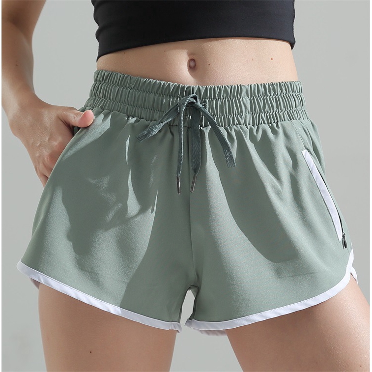 women sports shorts loose mesh antilight fitness shorts yoga running