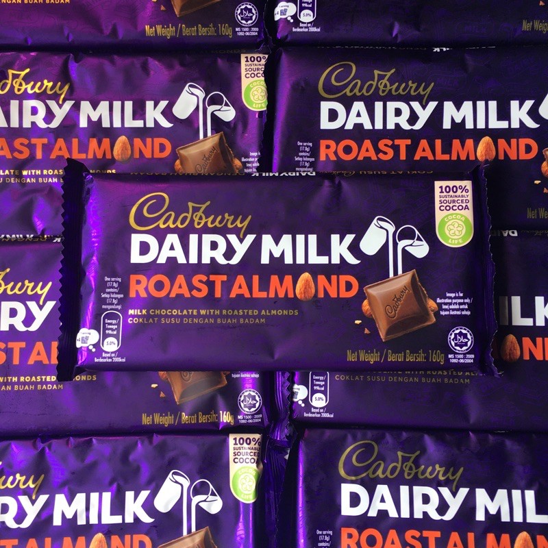 Cadbury Dairy Milk Roast Almond 160g Shopee Philippines