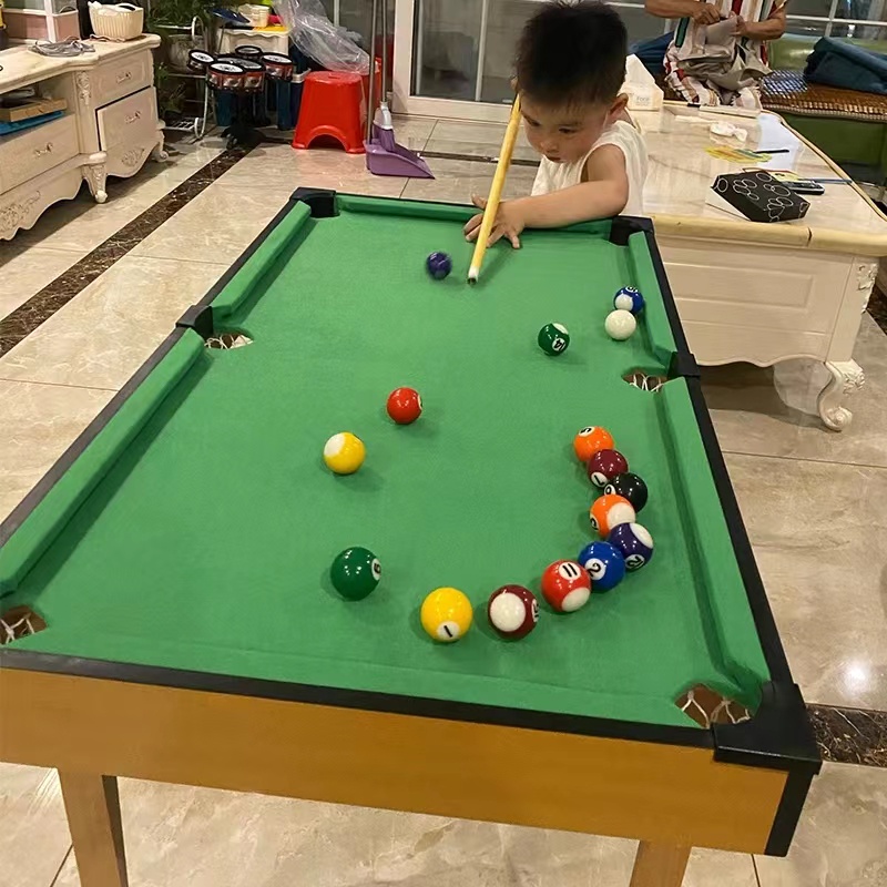 Mini Billiard Table for Kids Wooden with Tall Feet Pool Table Set Taco