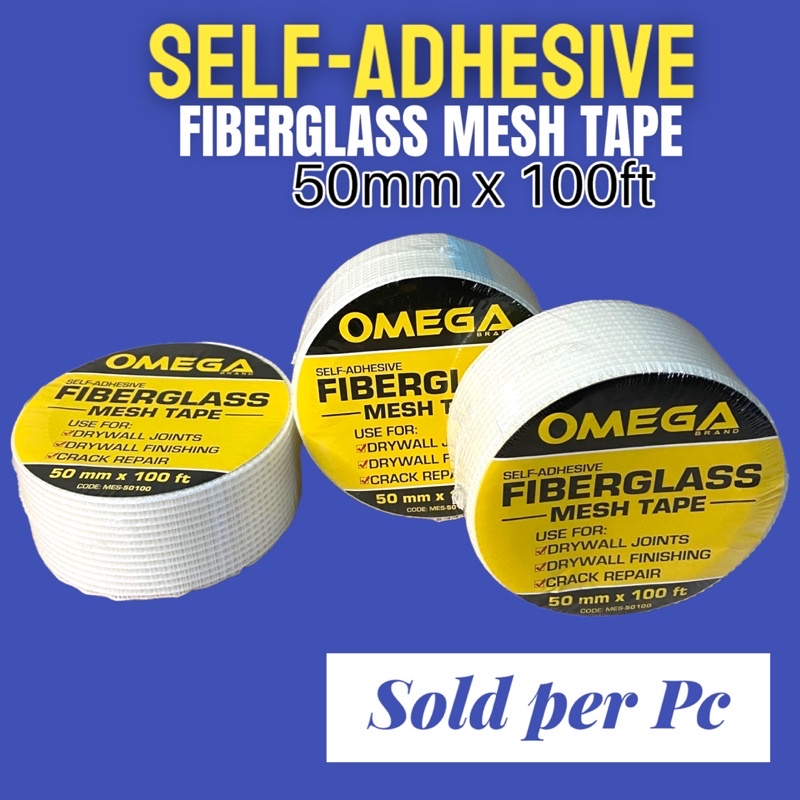 FIBER GLASS MESH TAPES 50mm x 100ft Self Adhesive Shopee
