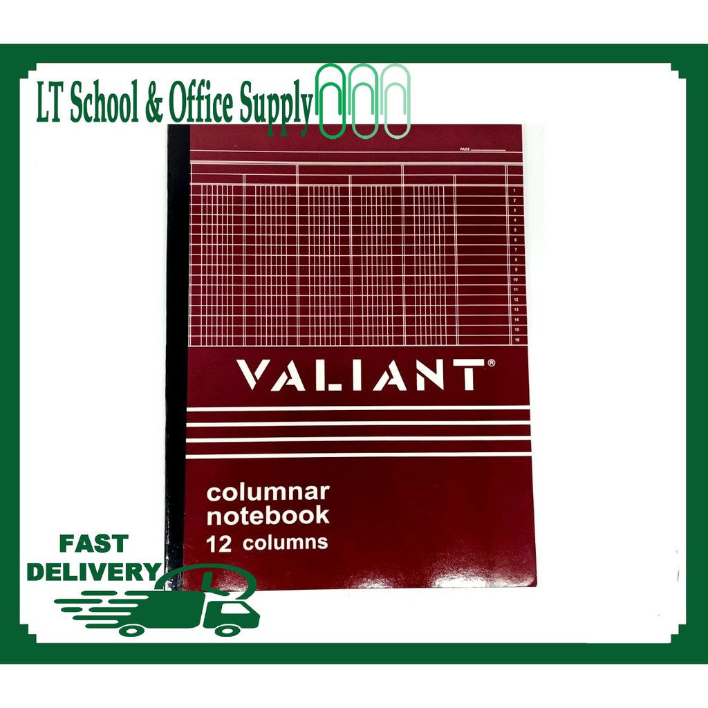 Valiant Columnar Notebook Record Book Journal Ledger Cash Notebook