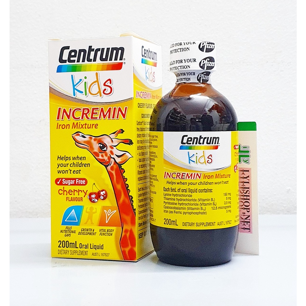 Centrum Kids Incremin Iron Mixture Multivitamin Syrup For Children With