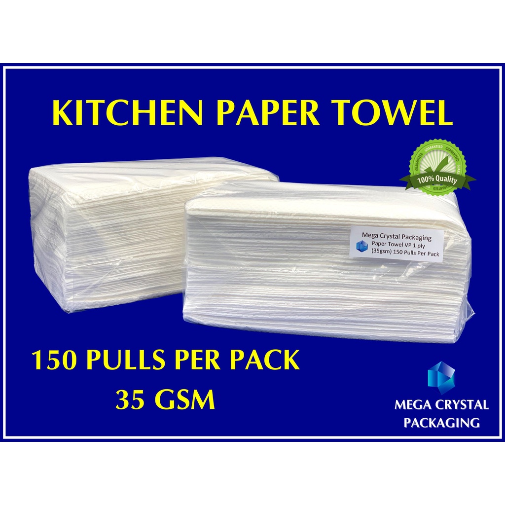 Paper Kitchen Towel Tissue VP 1 Ply 35 gsm ( 150 Pulls ) Shopee