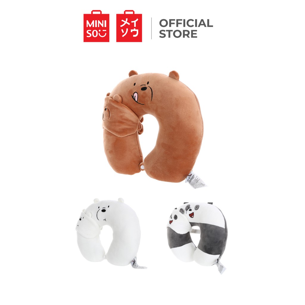 Miniso We Bare Bears Ushaped Neck Pillow Shopee Philippines