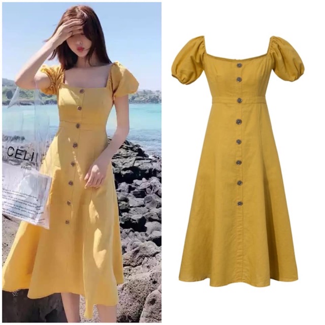 korea style Button down Dress(zipper back) Shopee Philippines