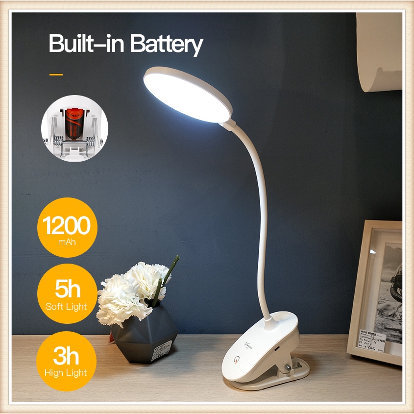 18650 Rechargeable Led Table Lamp Clip Magnifier Desk Lamp Gooseneck