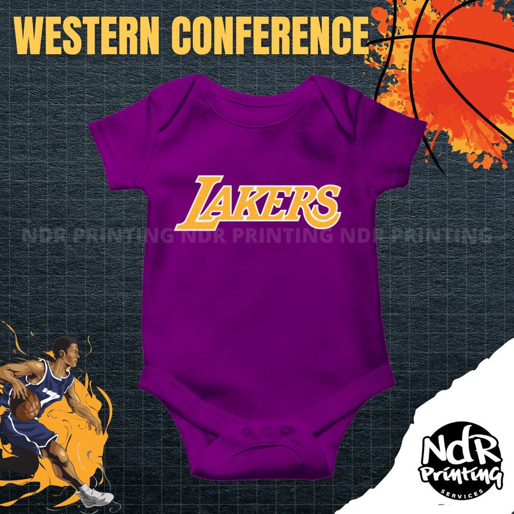 Baby Onesie LAKERS (Western Conference) Shopee Philippines