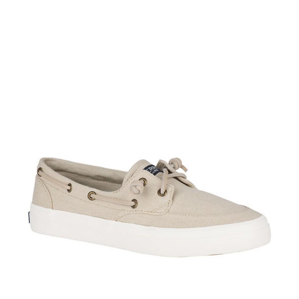 Sperry Women's Crest Boat Barrel Tie Lace Sneakers (Off White) Shopee