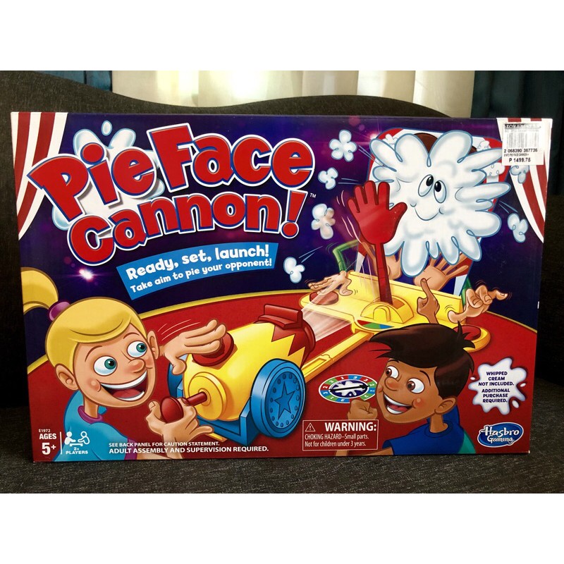 Authentic Hasbro Gaming Pie Face Cannon Family Game Shopee Philippines