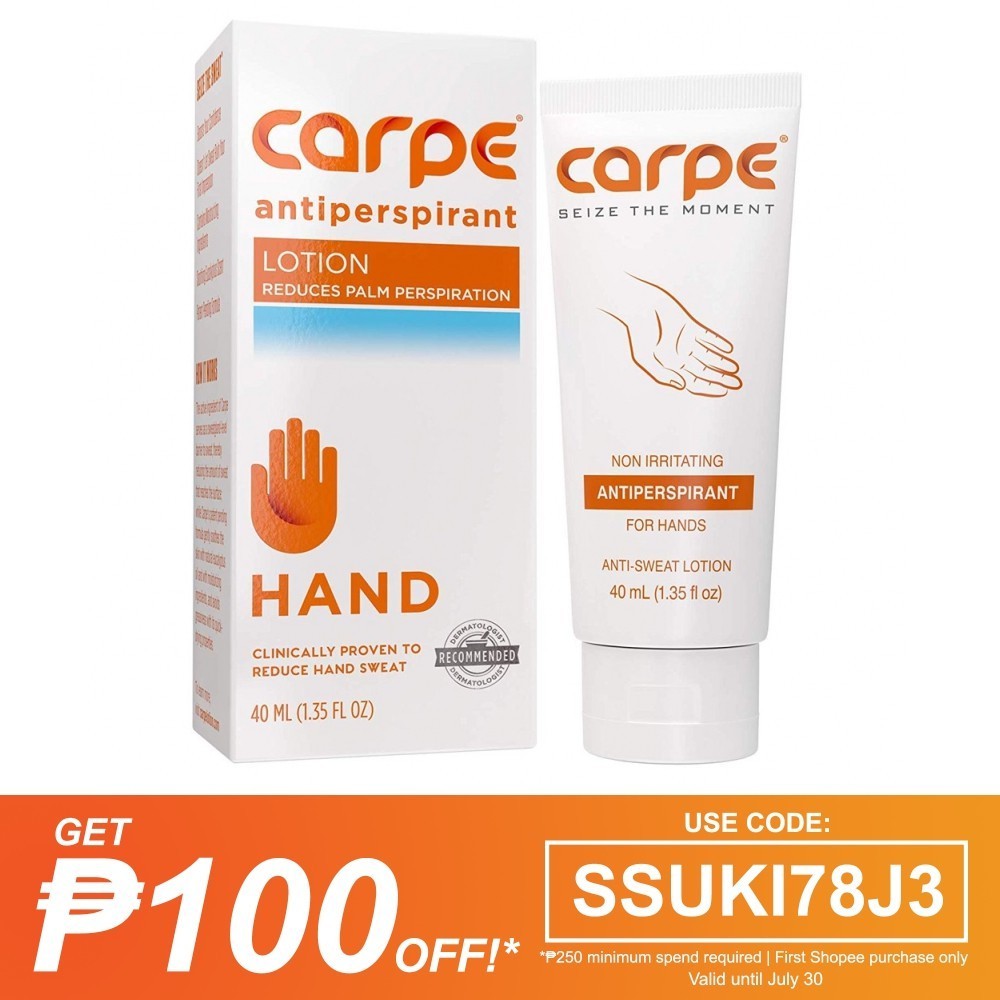 Carpe Antiperspirant Hand Lotion Reduces Hand Perspiration Clinically