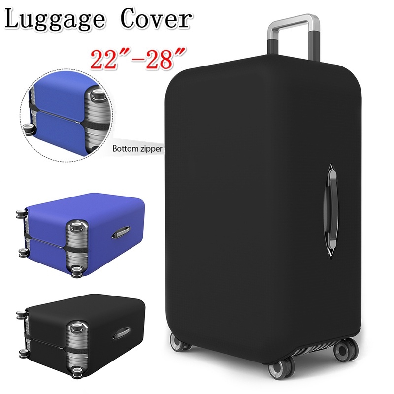 Pure Color with Zipper Luggage Cover Case Travel Accessories Suitcase Protector Dustproof Covers