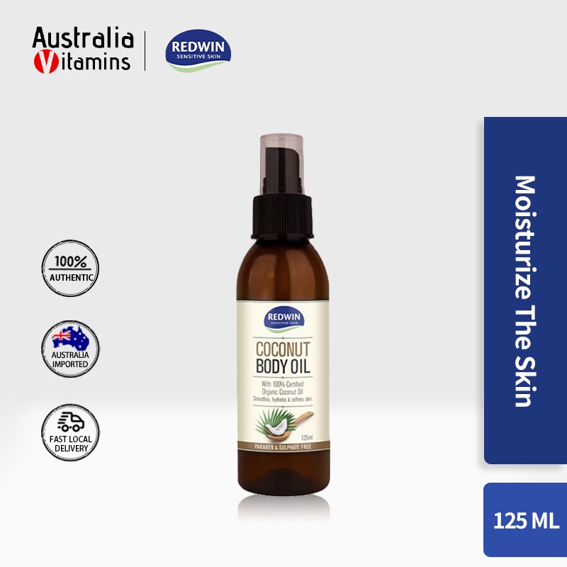 Australia Redwin Coconut Body Oil 125 ml Organic Coconut Shopee Philippines
