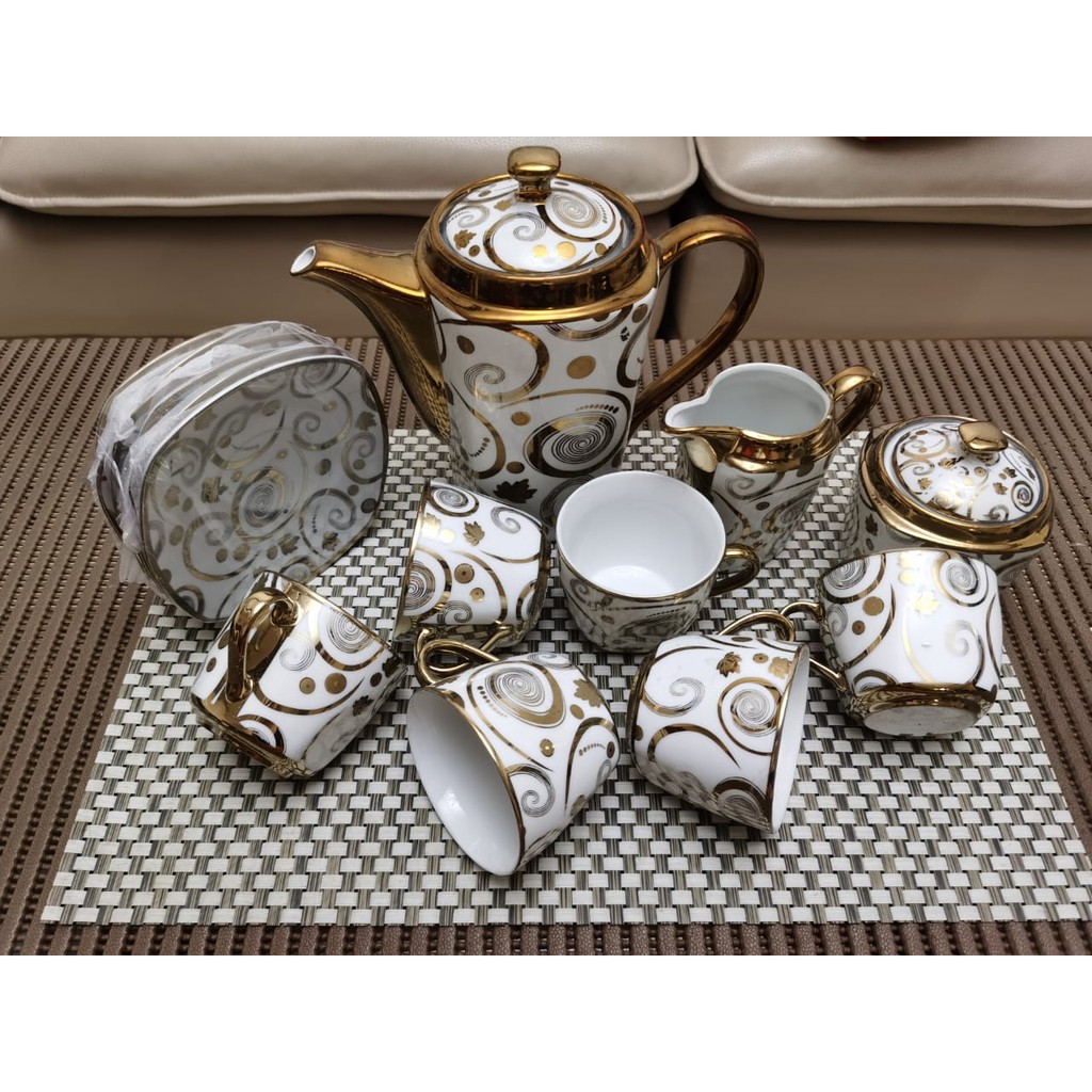 TEA SET PORCELAIN 17 PCS (broken box cover) Shopee Philippines