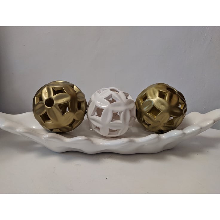 CERAMICS Decorative Ball Set (3 Balls with Plate) Shopee Philippines