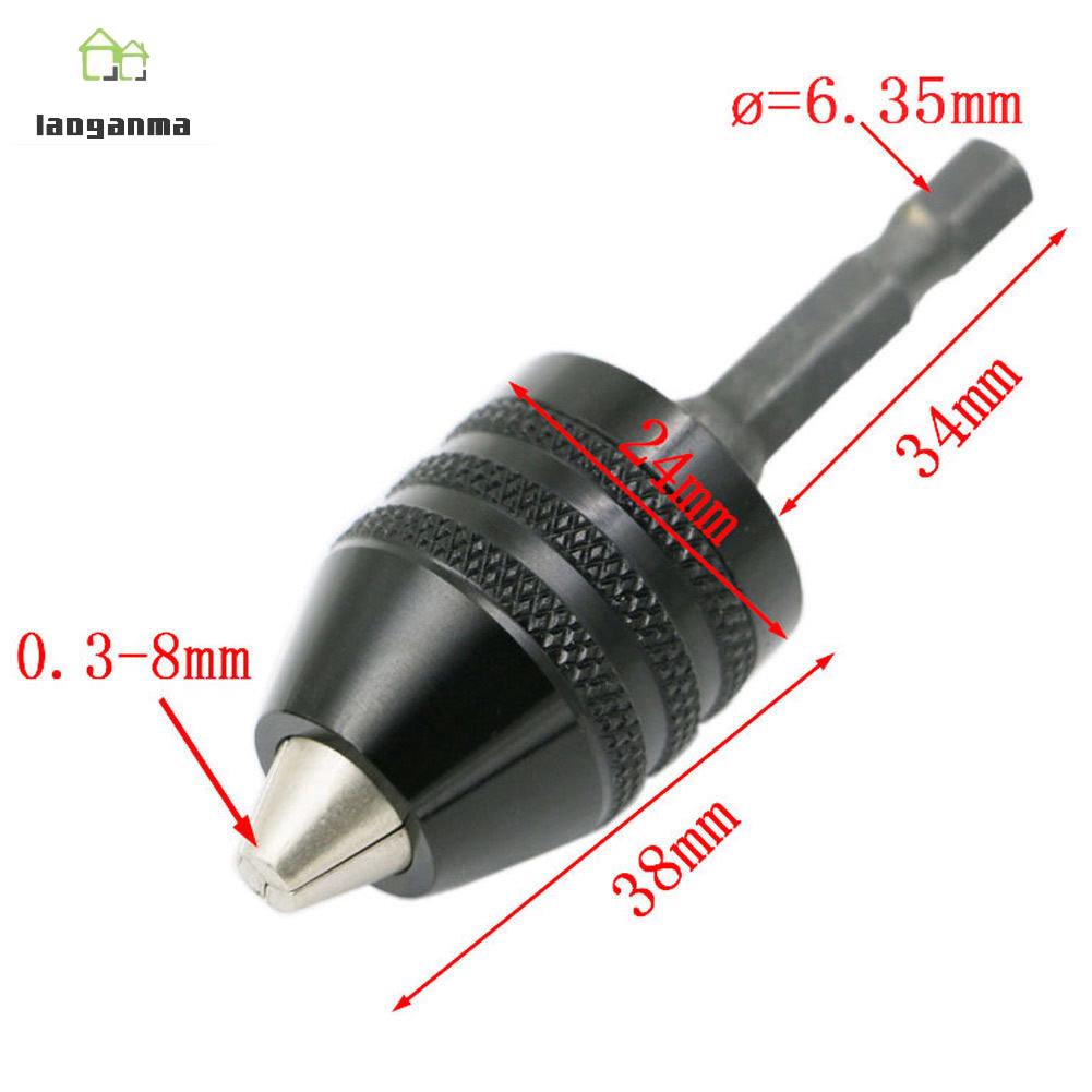 Universal 1/4Inch Hex Shank Keyless Drill Chuck Quick Change Shopee Philippines