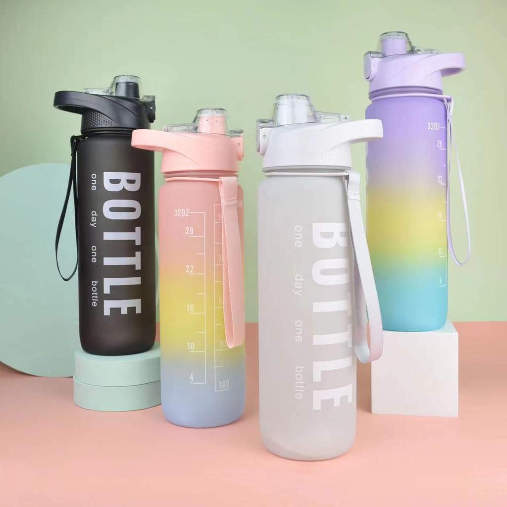 1000ML Water Bottle 1Liter Water Bottle 1L Jumbo Pastel Sports Tumbler