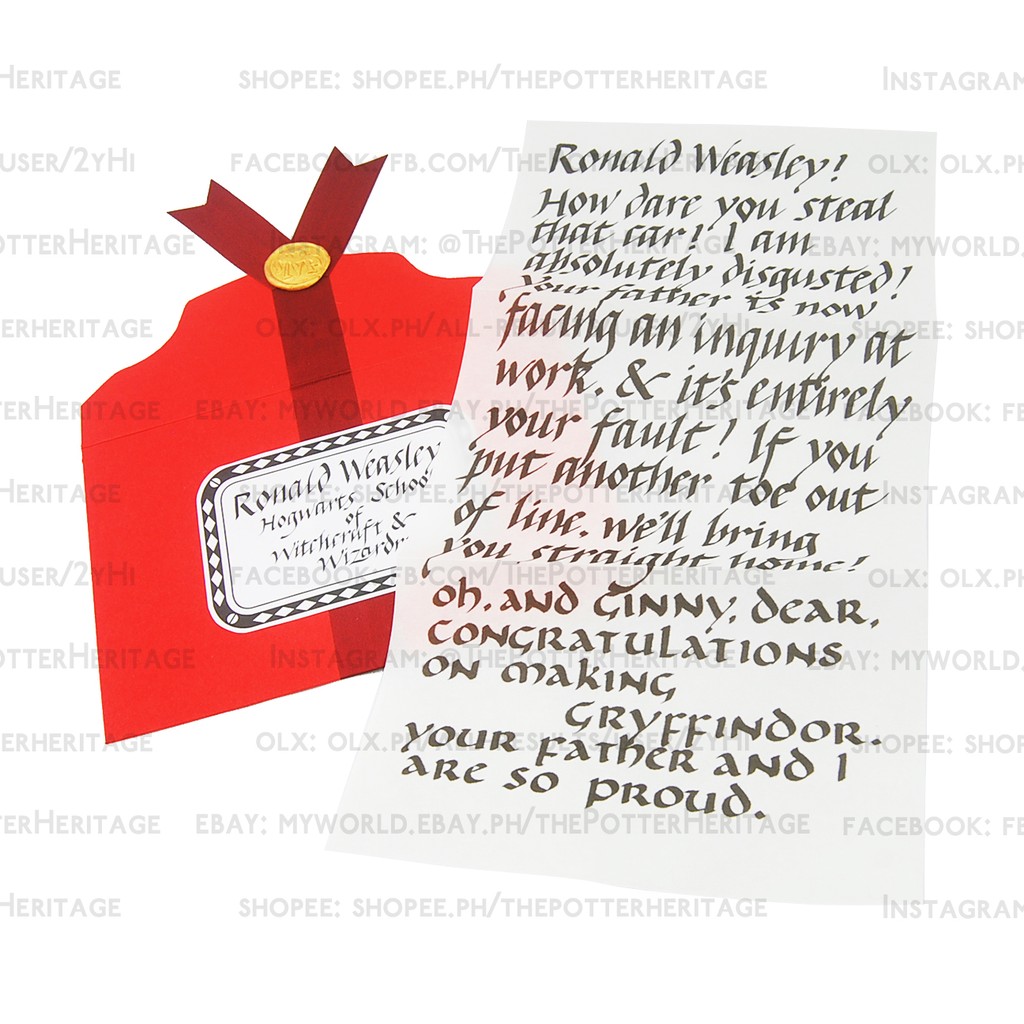 Fantasy, Mythical & Magic Ron Weasley Howler Letter Harry Potter prop