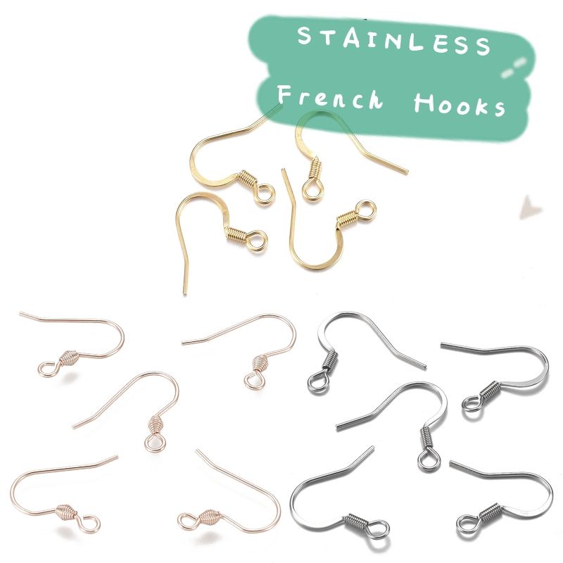 Stainless French hooks 10pcs Hypoallergenic metals Gold french hook