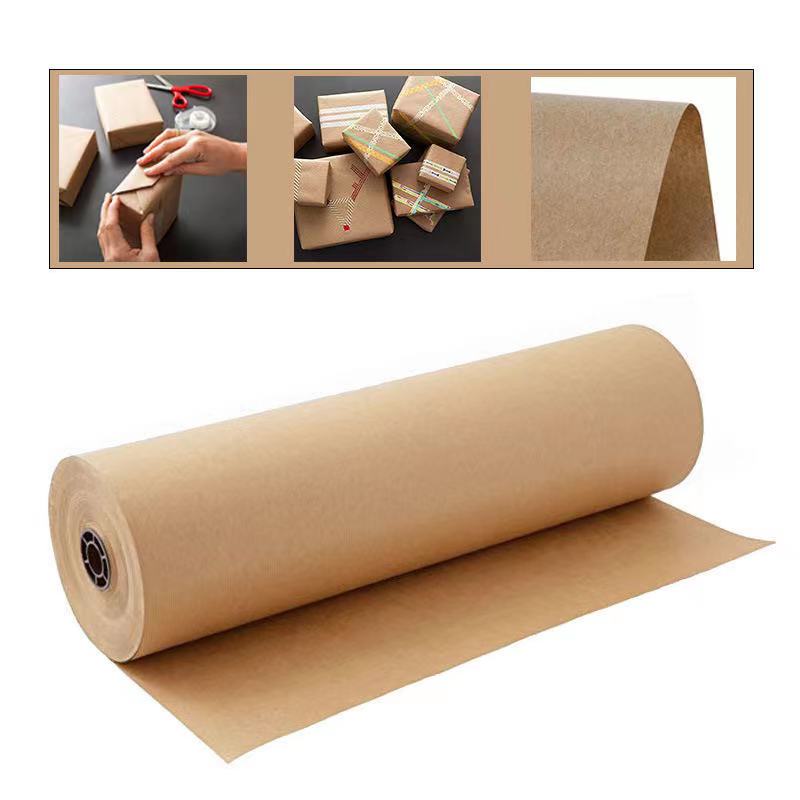 30cmx30m/roll Roll brown kraft paper roll handicraft art gift packaging