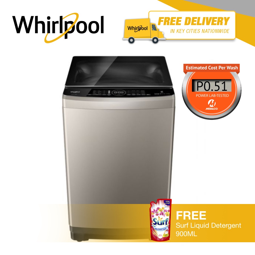 Whirlpool 10.5 kg. Inverter + Heater Top Load Washer WVIID1058BKG