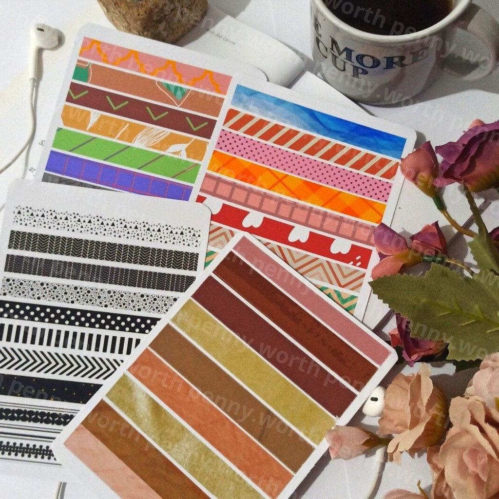 KOREAN WASHI TAPE CUTE WASHI TAPE STICKER SET OF 10