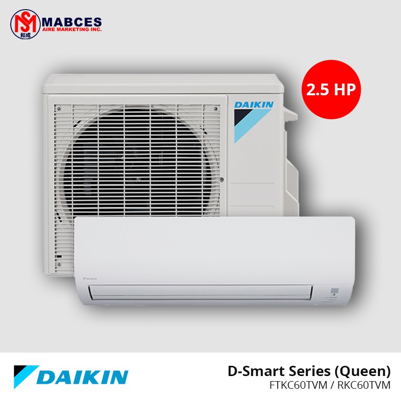 Daikin 2.5HP DSmart Queen Wall Mounted Inverter FTKC60TVM/RKC60TVM