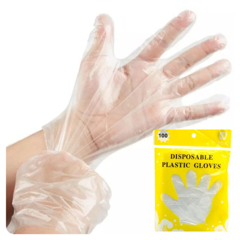100 pcs Disposable Clear Plastic Gloves Shopee Philippines