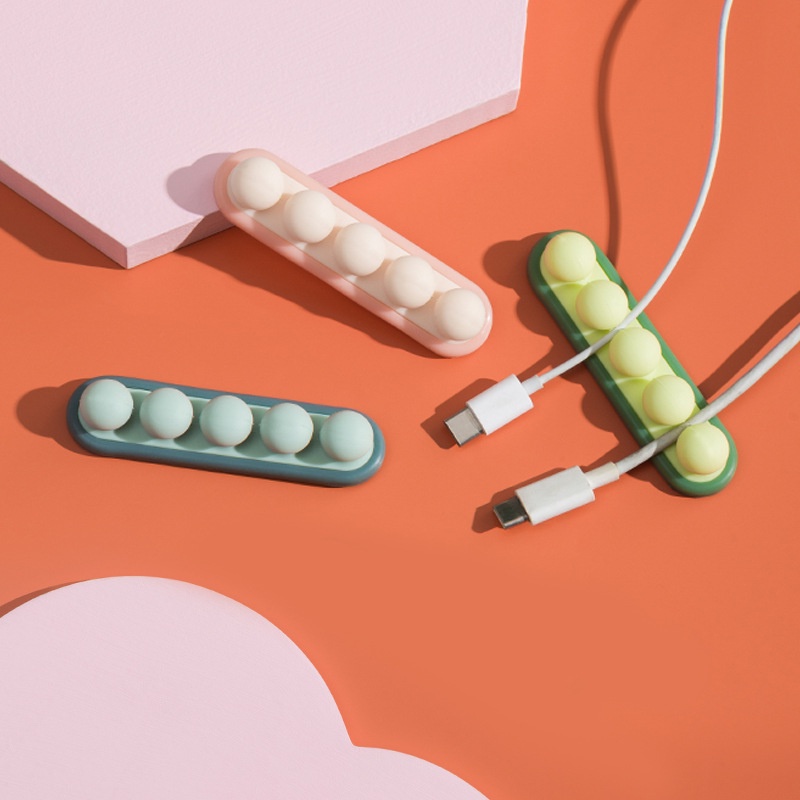 Cute Cable Clips,USB Cable Holder Wire Organizer, Pea Cord Clips Cord